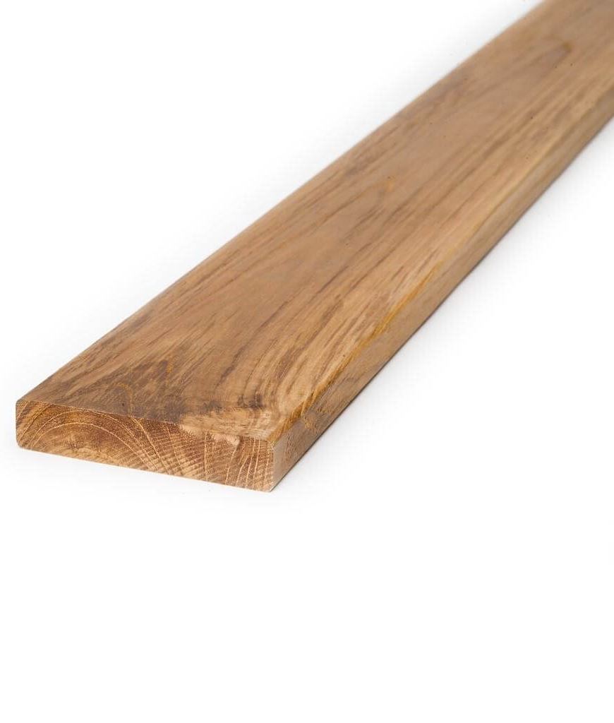 Arrangement Schat Allergie Gladde teakhouten plank, meubelhout 95 mm breed