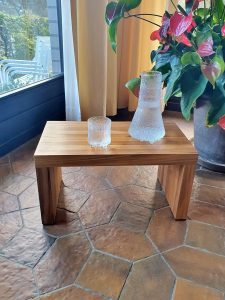 Beistelltisch / Hocker, Teak 40mm durchgehend