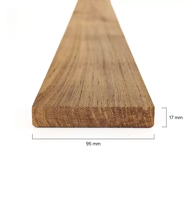 Listón rectangular de teca 95 mm – imagen 2
