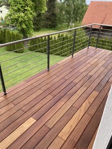 Cumaru-Terrassendielen 120mm, FSC 100%, verdeckt verschraubt, geölt, Kurzlägen