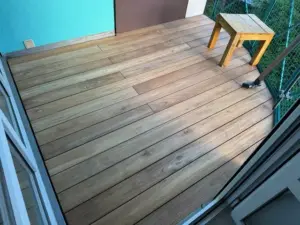 Teak-Terrassendielen 125mm Balkon Wien