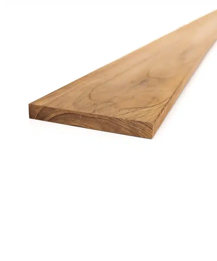 Teak rektangulär remsa 125mm