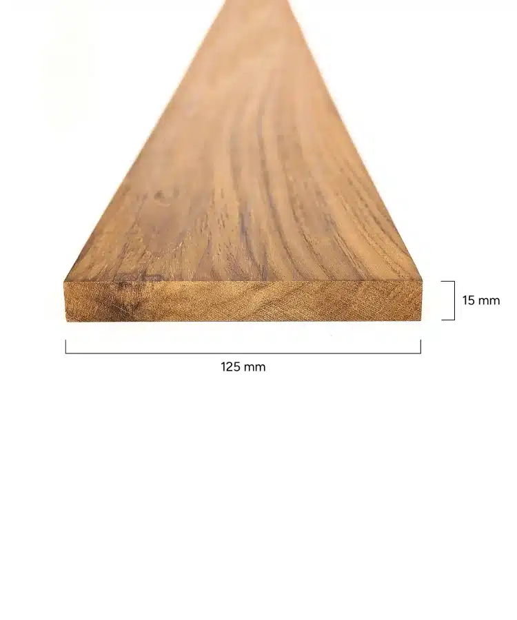 Teak rektangulär remsa 125mm – bild 2