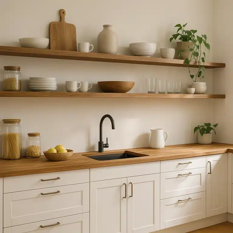 Arbeitsplatte Kueche Teak