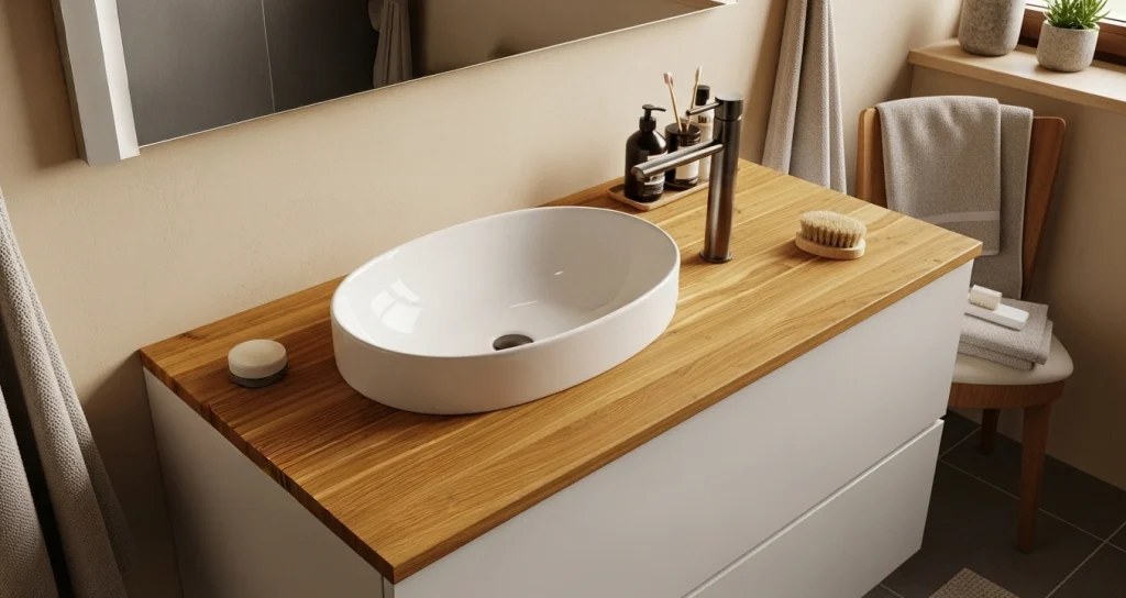 Waschtisch 18mm Teak